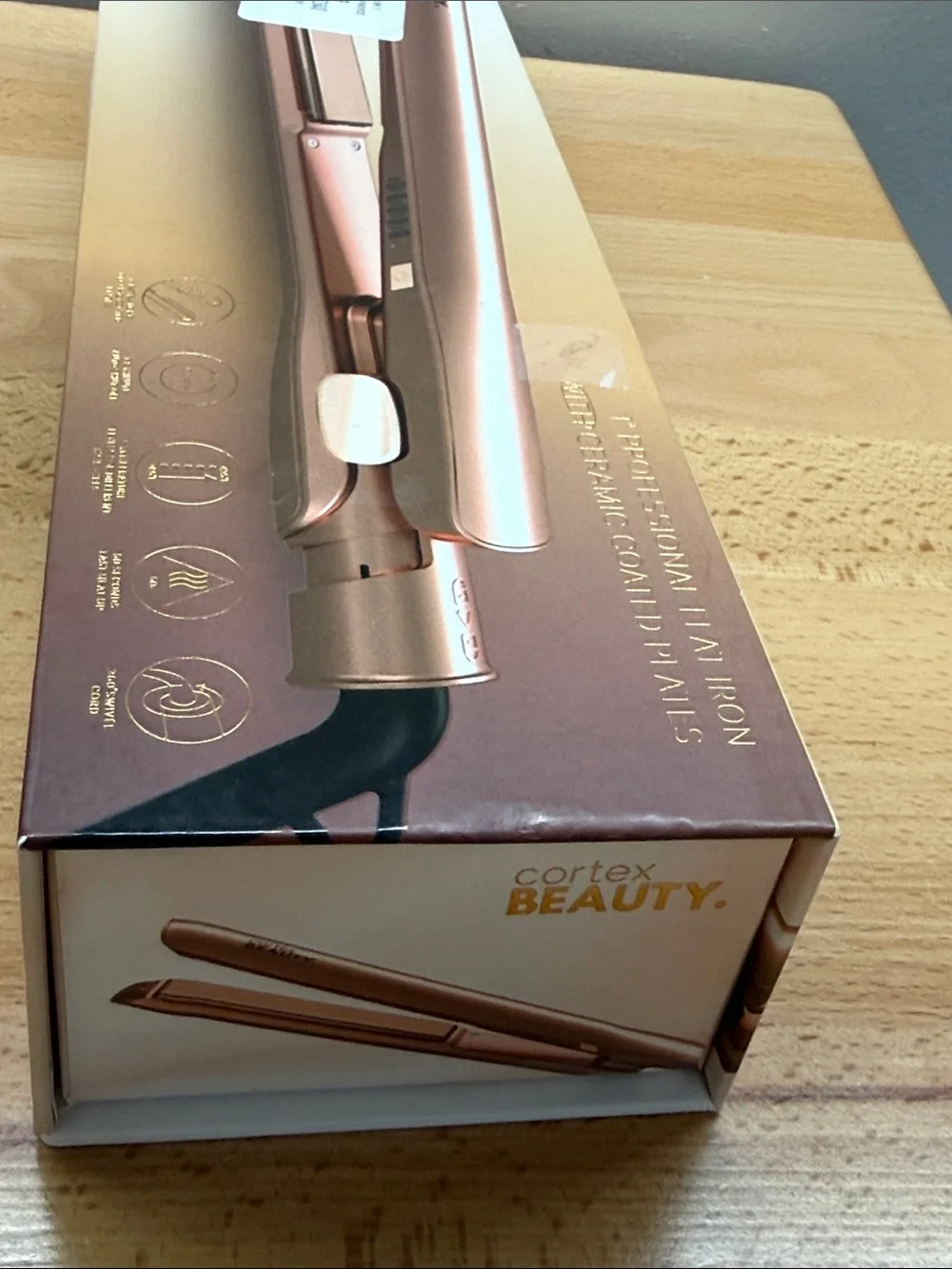 Cortex Beauty Pro Slim 1” Flat Iron Hair Straightener Ceramic Coated Rose Gold
